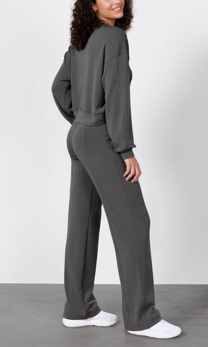 ODODOS Women's Modal Soft Wide Leg Pants with Pockets Adjustable Shockcord High Waist Casual Lounge Pants-27/29/31" Inseam