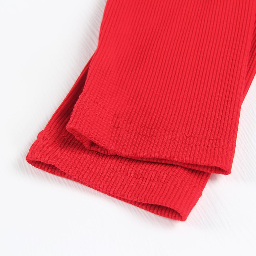 Artfish Women's Square Neck Long Sleeve Ribbed Slim Fitted Casual Basic Crop Top