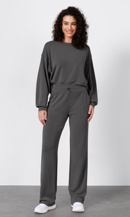 ODODOS Women's Modal Soft Wide Leg Pants with Pockets Adjustable Shockcord High Waist Casual Lounge Pants-27/29/31" Inseam