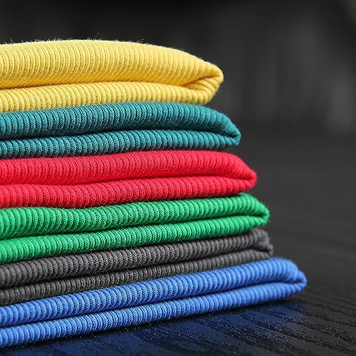 Roselux Women's Summer Scoop Neck Short Sleeve T-Shirts Ribbed Knit Slim Fitted Casual Basic Top