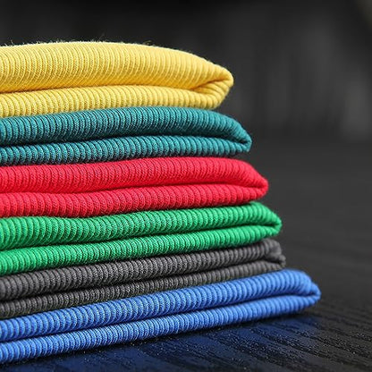 Roselux Women's Summer Scoop Neck Short Sleeve T-Shirts Ribbed Knit Slim Fitted Casual Basic Top