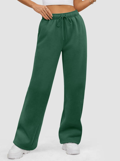ATHMILE Womens Sweatpants 2024 Baggy Wide Fleece Lined Straight Leg Pants