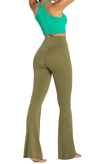 Sunzel Womens Flare Leggings with Tummy Control Crossover Waist and Wide Leg
