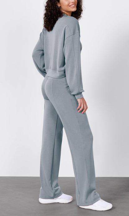 ODODOS Women's Modal Soft Wide Leg Pants with Pockets Adjustable Shockcord High Waist Casual Lounge Pants-27/29/31" Inseam