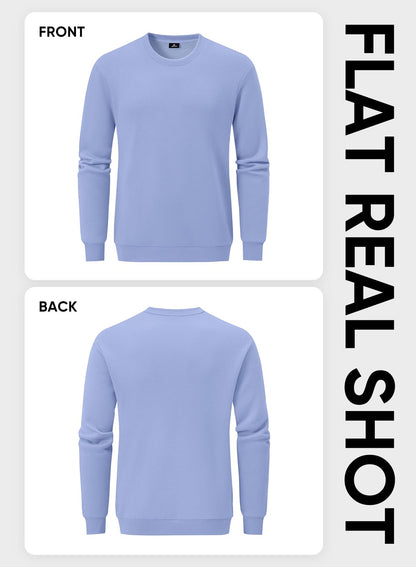 JMIERR Men's Casual Long Sleeves Crewneck Sweatshirts Cotton Pullover Sweatshirt for Men