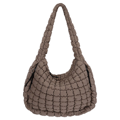 Juoxeepy Quilted Tote Bag Large Quilted Carryall Puffer Shoulder Bag Lightweight Quilted Padding Hobo Bag Quilted Bag