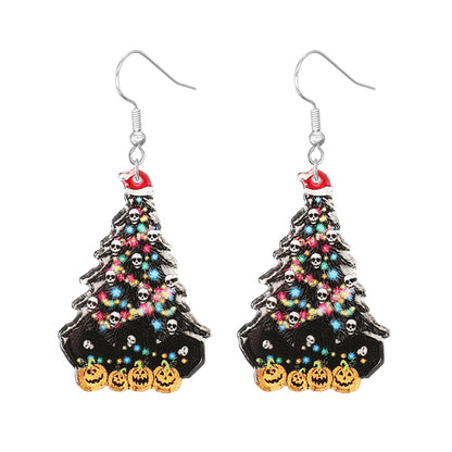 Christmas Earrings for Women Cute Colorful Acrylic Christmas Santa Claus Tree Gingerbread Men Earrings Funny Christmas Cat Dinosaur Earrings Xmas New Year Party Earrings Holiday Earrings