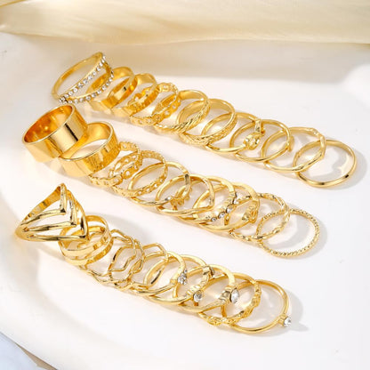 Gold Knuckle Rings Set for Women, 14k Gold Plated Open Stacking Knuckle Midi Rings Dainty Cubic Zirconia Crystal Simple Hollow Cute Rings Pack Jewelry Gifte