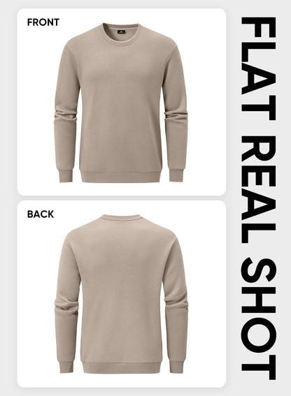 JMIERR Men's Casual Long Sleeves Crewneck Sweatshirts Cotton Pullover Sweatshirt for Men
