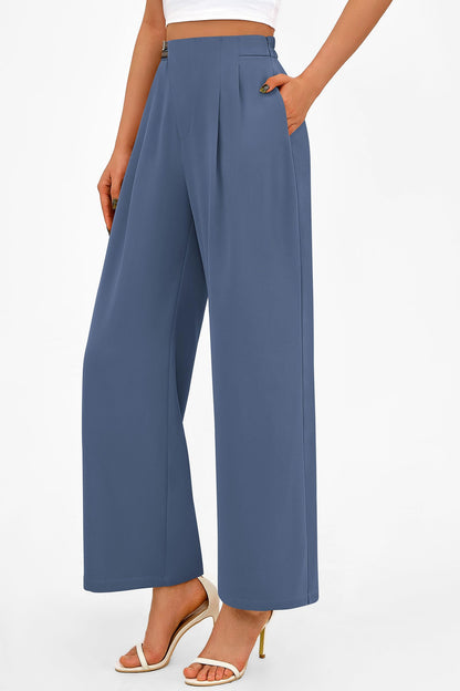 PRETTYGARDEN Women's Wide Leg Pants Dressy High Waisted Business Casual Work Office Suit Palazzo Pant Trousers