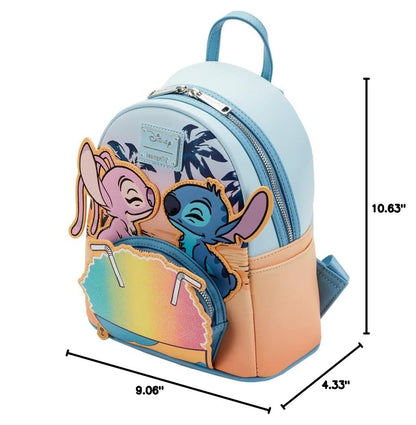 Loungefly Disney Lilo and Stitch Snow Cone Date Night Womens Double Strap Shoulder Bag Purse