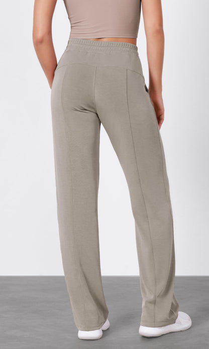 ODODOS Women's Modal Soft Wide Leg Pants with Pockets Adjustable Shockcord High Waist Casual Lounge Pants-27/29/31" Inseam