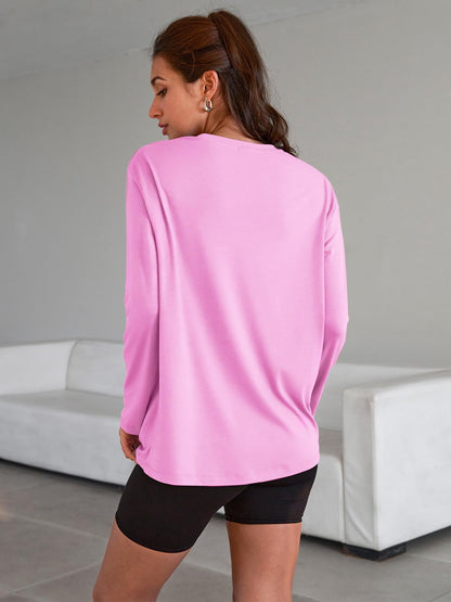 Trendy Queen Womens Oversized Long Sleeve T Shirts Basic Crewneck Tee Fall Tops Casual Workout Fashion Casual Y2K Clothes