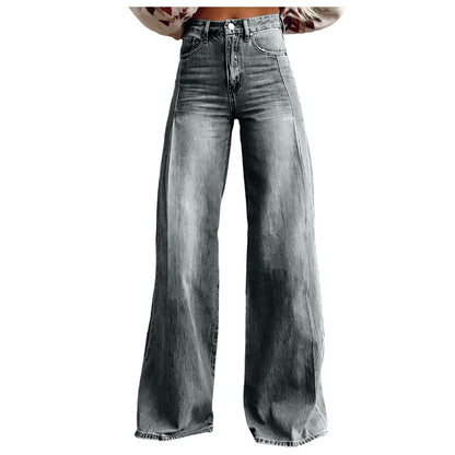 Jeans for Women High Waist Stretch Skinny Jean Button Fly Stretchy Straight Legs Denim Pants Destroyed Denim Pants
