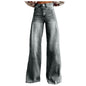 Jeans for Women High Waist Stretch Skinny Jean Button Fly Stretchy Straight Legs Denim Pants Destroyed Denim Pants