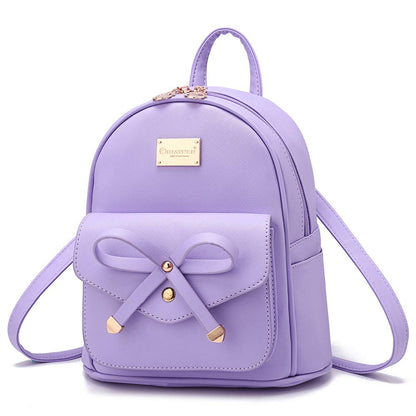I IHAYNER Girls Bowknot Cute Leather Backpack Mini Backpack Purse for Women
