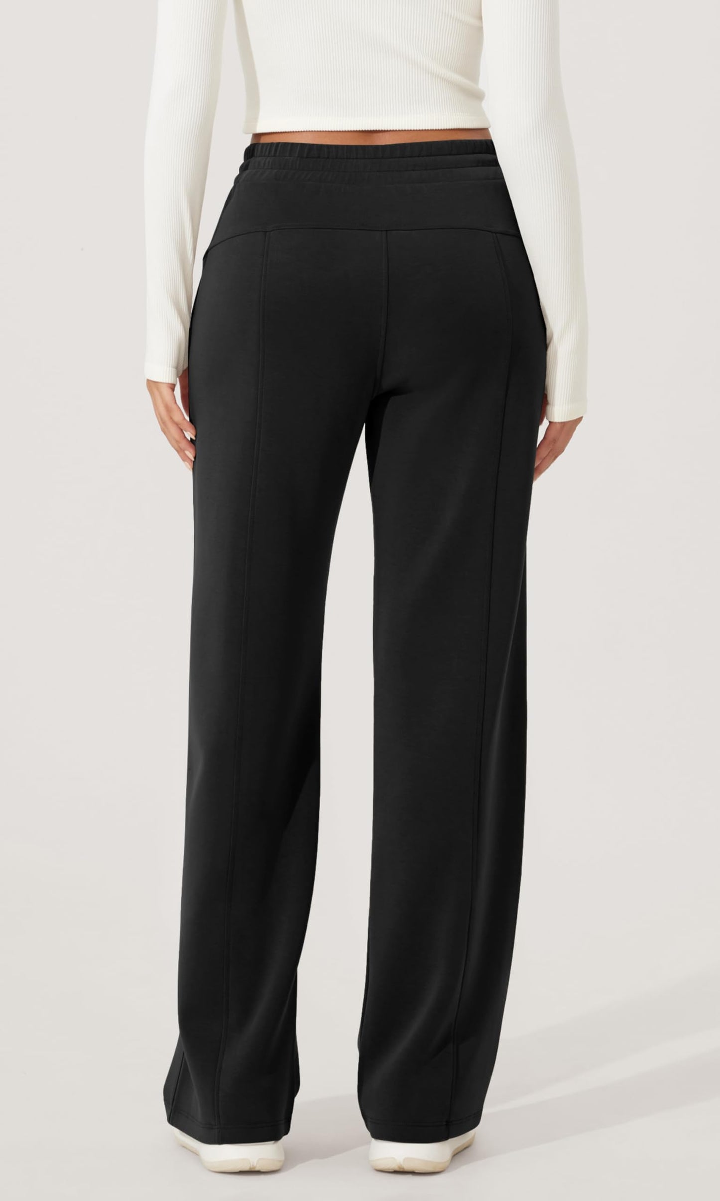 ODODOS Women's Modal Soft Wide Leg Pants with Pockets Adjustable Shockcord High Waist Casual Lounge Pants-27/29/31" Inseam
