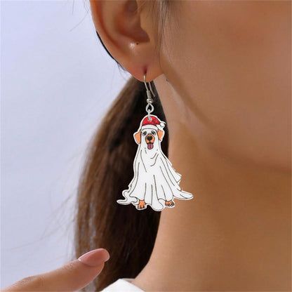 Christmas Earrings for Women Cute Colorful Acrylic Christmas Santa Claus Tree Gingerbread Men Earrings Funny Christmas Cat Dinosaur Earrings Xmas New Year Party Earrings Holiday Earrings