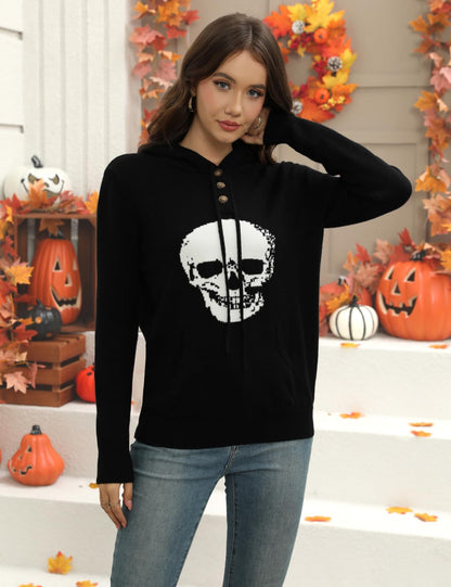 CiCiBird Women Fall Hoodies Sweater Knit V Neck Tops Oversized Fashion Pullover Casual Long Sleeve Shirts with Pockets