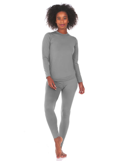 Thermajane Long Johns Thermal Underwear for Women Fleece Lined Base Layer Pajama Set Cold Weather