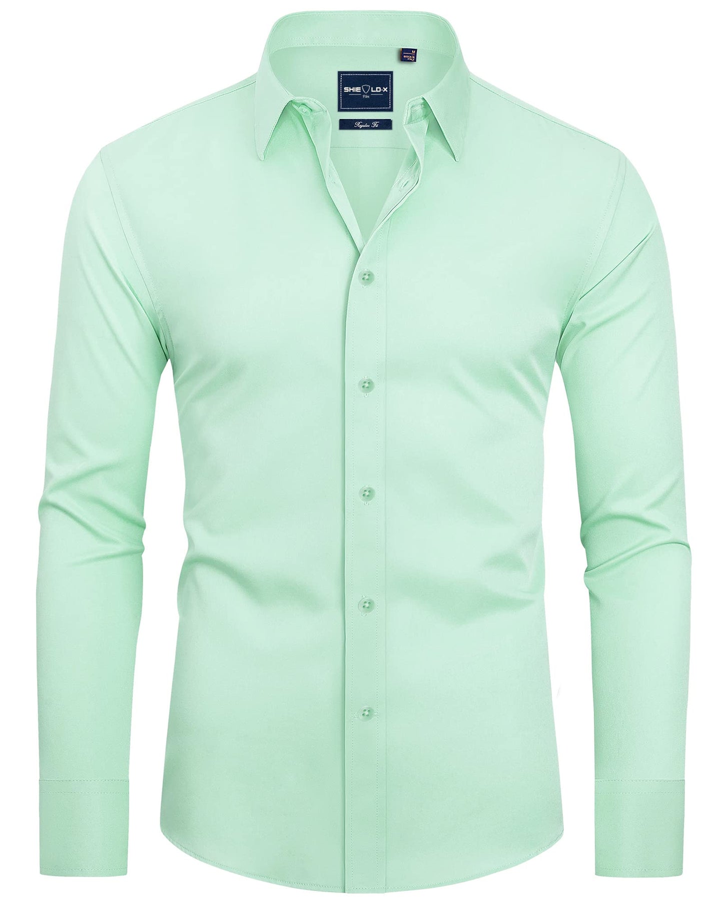 Alimens & Gentle Slim Fit Mens Dress Shirts for Men Button Down Long Sleeve Dress Shirts Wrinkle Free Formal Stain Proof