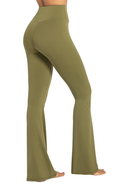 Sunzel Womens Flare Leggings with Tummy Control Crossover Waist and Wide Leg