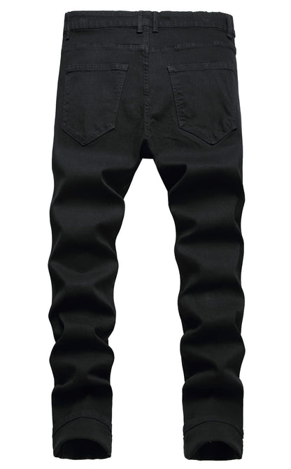 Men's Ripped Skinny Stretch Distressed Destroyed Slim Jeans Denim Pants