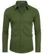 Alimens & Gentle Slim Fit Mens Dress Shirts for Men Button Down Long Sleeve Dress Shirts Wrinkle Free Formal Stain Proof