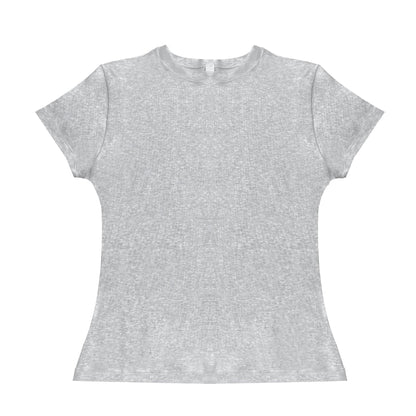 Aoxjox Women's Casual Basic Tee HIGH Elastic Cotton T-Shirt Short Sleeve Tops Everyday Crew Neck Slim Fit Basic Tee Y2k
