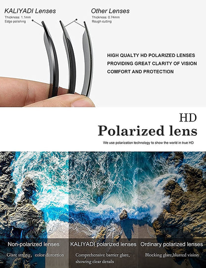 KALIYADI Polarized Sunglasses for Men and Women Matte Finish Sun glasses Color Mirror Lens UV Blocking (3 Pack)
