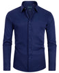 Alimens & Gentle Slim Fit Mens Dress Shirts for Men Button Down Long Sleeve Dress Shirts Wrinkle Free Formal Stain Proof
