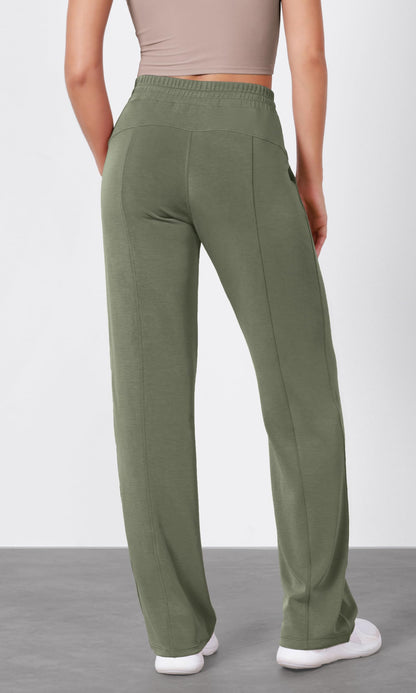 ODODOS Women's Modal Soft Wide Leg Pants with Pockets Adjustable Shockcord High Waist Casual Lounge Pants-27/29/31" Inseam