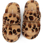 FamilyFairy Women's Fluffy Faux Fur Slippers Comfy Open Toe Two Band Slides with Fleece Lining and Rubber Sole