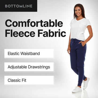 BottomLine 3 Pack Sweatpants Women, Comfortable Womens Sweatpants, Fleece Womens Joggers (Available in Plus)