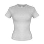 Aoxjox Women's Casual Basic Tee HIGH Elastic Cotton T-Shirt Short Sleeve Tops Everyday Crew Neck Slim Fit Basic Tee Y2k