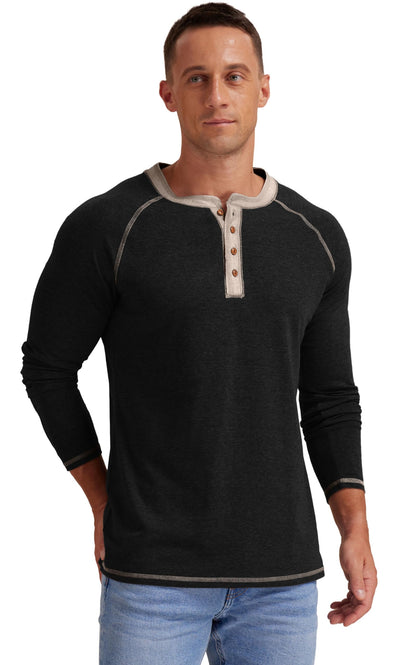Sailwind Mens Henley Long/Short Sleeve T-Shirt Cotton Casual Shirt