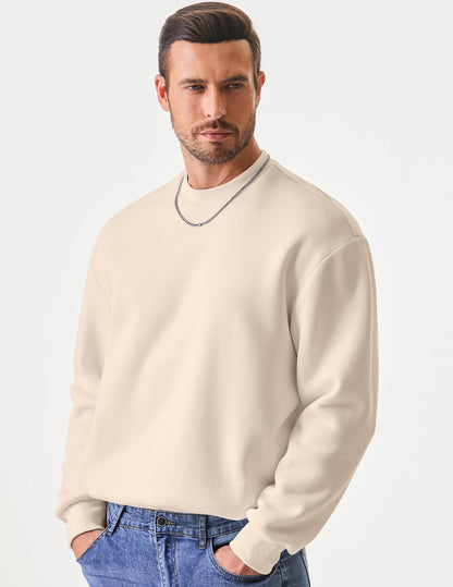 JMIERR Men's Casual Long Sleeves Crewneck Sweatshirts Cotton Pullover Sweatshirt for Men