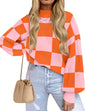 ZESICA Women's Fall Fashion Turtleneck Long Sleeve Striped Ribbed Knit Loose Pullover Sweater Tops