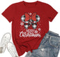 Merry Christmas Shirts for Women Xmas Holiday Tops Short Sleeve Tshirt Casual Graphic tees