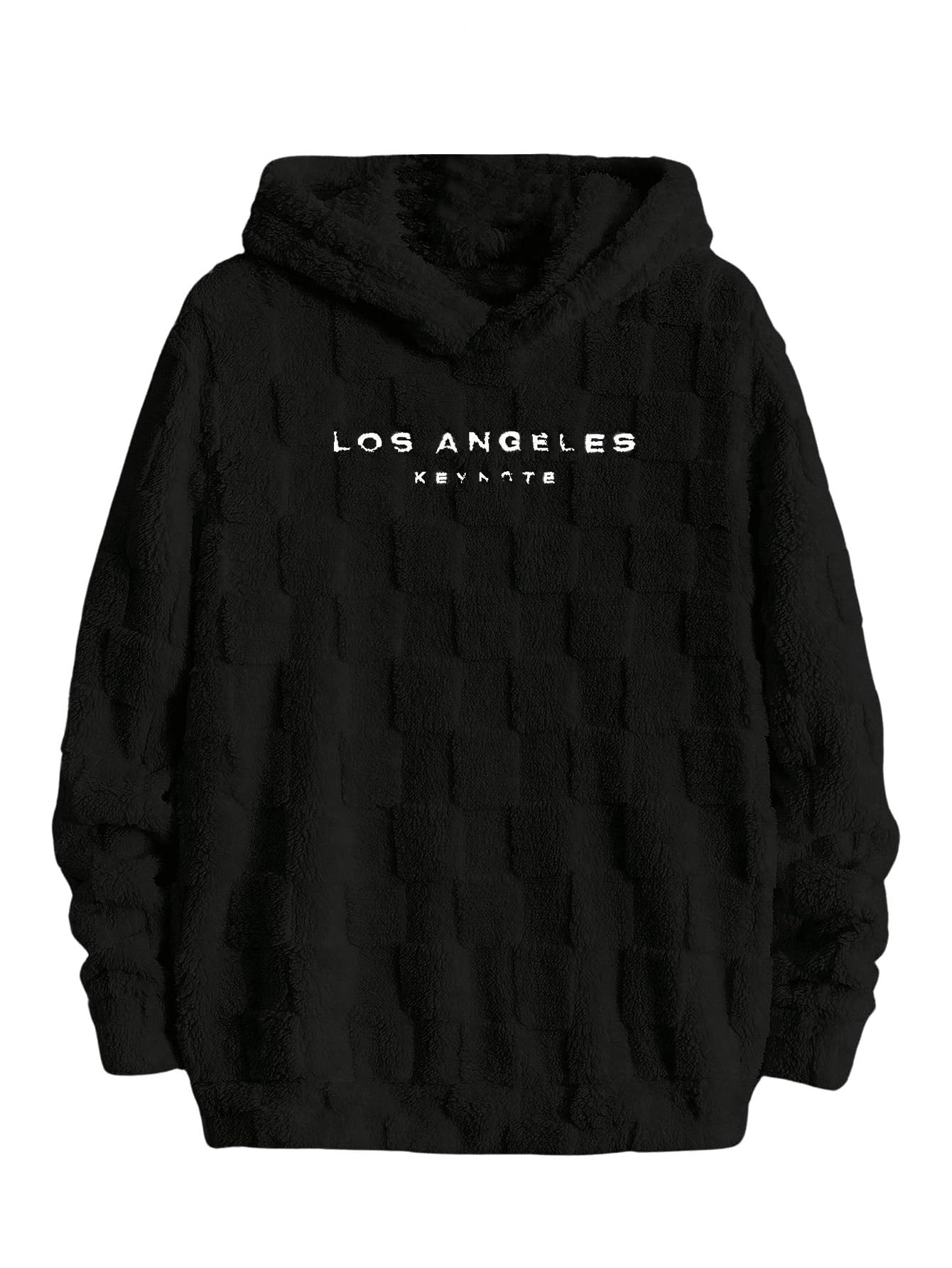 SOLY HUX Hoodies for Men Graphic Fuzzy Sherpa Pullover Hoodie Long Sleeve Winter Fleece Hooded Sweatshirt