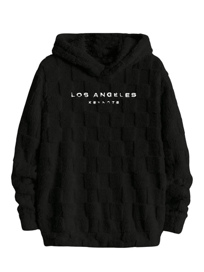 SOLY HUX Hoodies for Men Graphic Fuzzy Sherpa Pullover Hoodie Long Sleeve Winter Fleece Hooded Sweatshirt