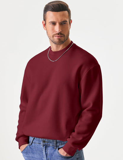 JMIERR Men's Casual Long Sleeves Crewneck Sweatshirts Cotton Pullover Sweatshirt for Men
