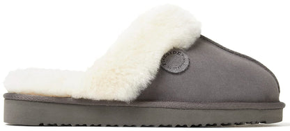 Dearfoams Women's Fireside Sydney Shearling Fur Indoor/Outdoor Scuff Slipper with Wide Widths