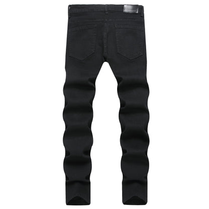 JUNBAOSS Men's Slim Fit Stretch Jeans Ripped Skinny Jeans for Men, Distressed Straight Leg Fashion Comfort Flex Waist Pants