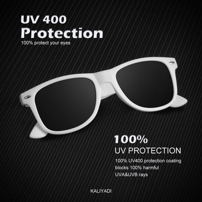 KALIYADI Polarized Sunglasses for Men and Women Matte Finish Sun glasses Color Mirror Lens UV Blocking (3 Pack)