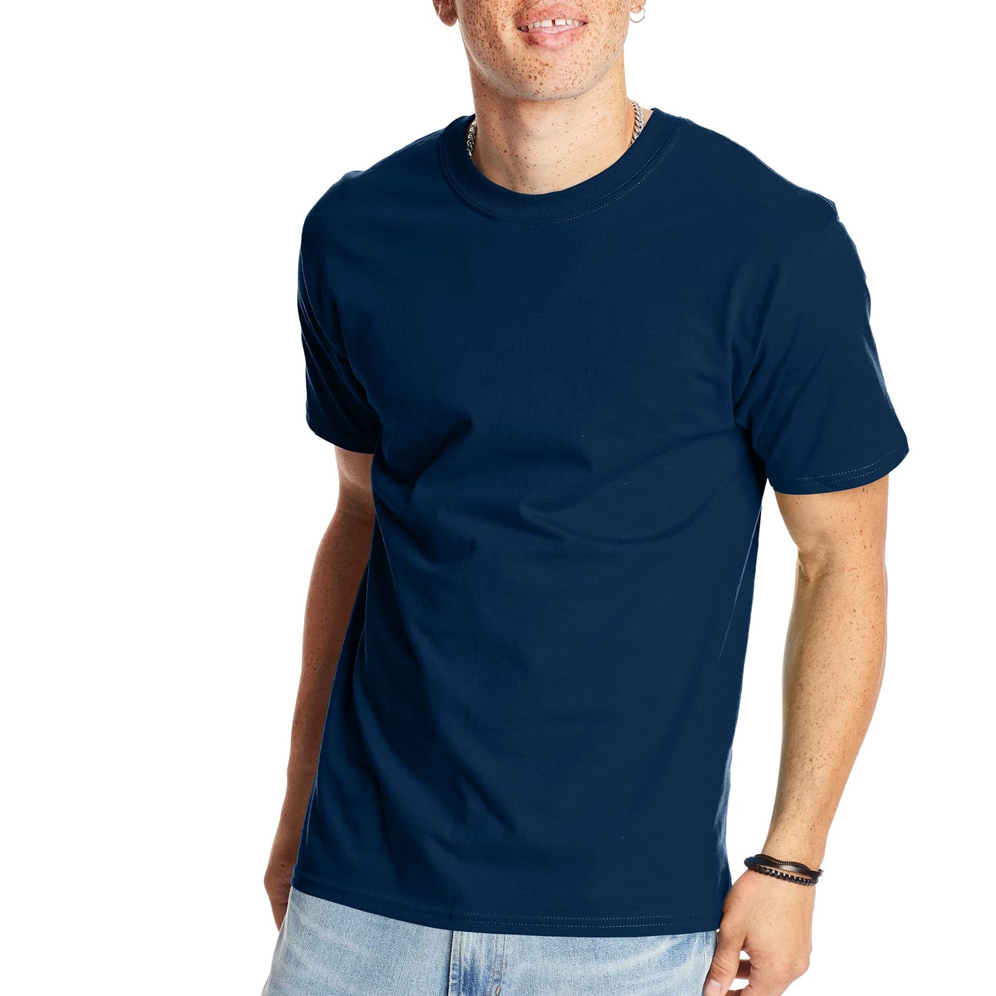 Hanes Men's Beefy-T T-Shirt, Heavyweight Cotton Tee, 1 Or 2 Pack, Big & Tall Sizes Available