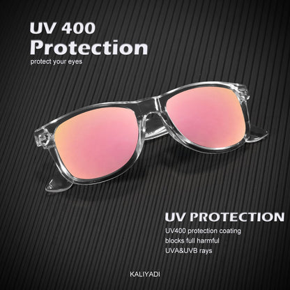 KALIYADI Polarized Sunglasses for Men and Women Matte Finish Sun glasses Color Mirror Lens UV Blocking (3 Pack)