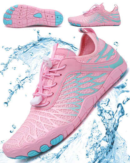 Barefoot Shoes for Women, Quick Dry Non-Slip Aqua Swim Shoes, Breathable Slip-on Beach Wide Toe Water Shoes, Lightweight Hike Footwear Barefoot Womens for Walking, Fishing, Surfing, Yoga