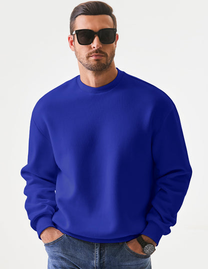 JMIERR Men's Casual Long Sleeves Crewneck Sweatshirts Cotton Pullover Sweatshirt for Men