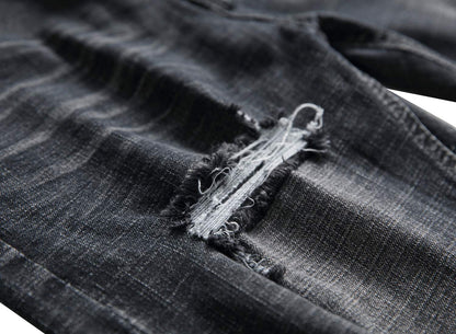 Men's Ripped Skinny Stretch Distressed Destroyed Slim Jeans Denim Pants